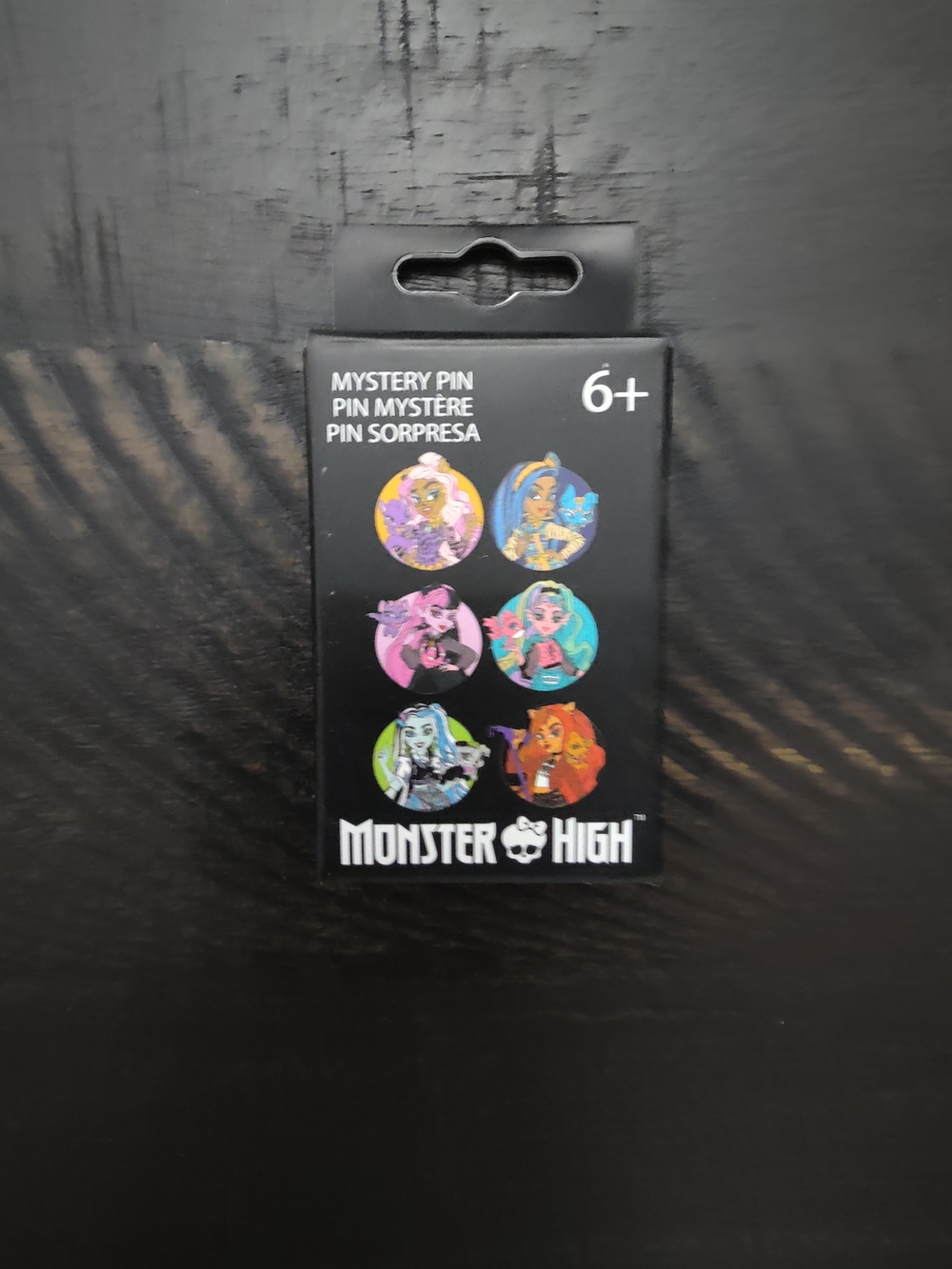 NWT Monster High Mystery Pin Pack - Black with Multicolor Pins